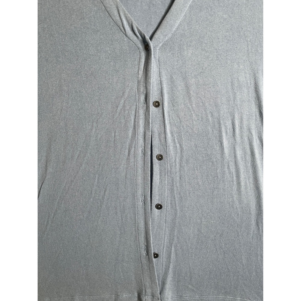J. Jill Wearever Collection Cardigan Womens Small Blue V-Neck 3/4 Sleeve Knit - Picture 6 of 9